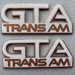 87-92 GTA fender emblems (white)