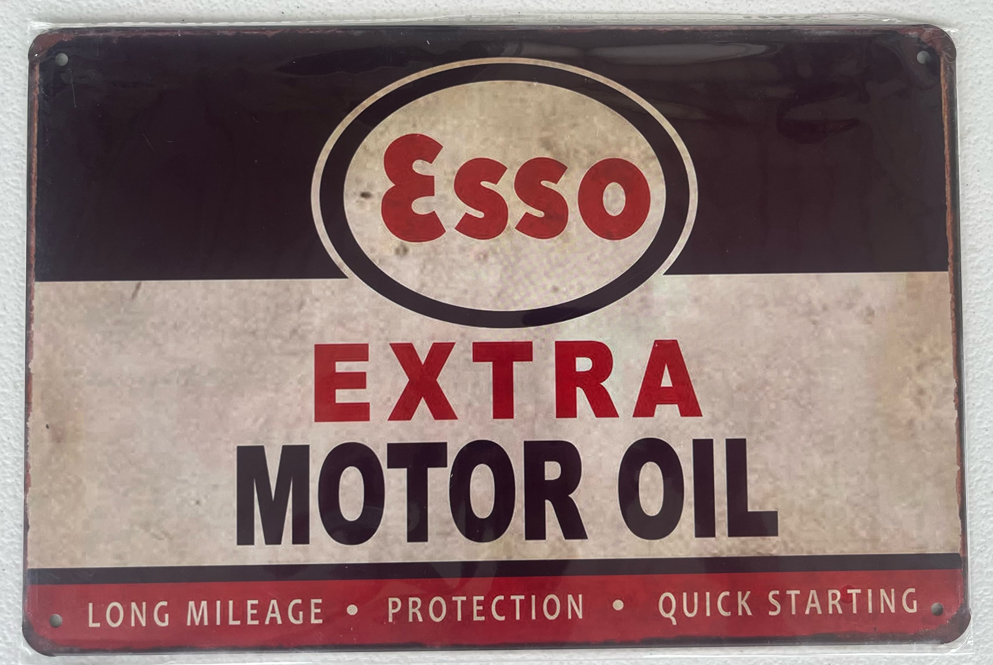 Esso Extra Motor Oil 12x8 inch metal sign