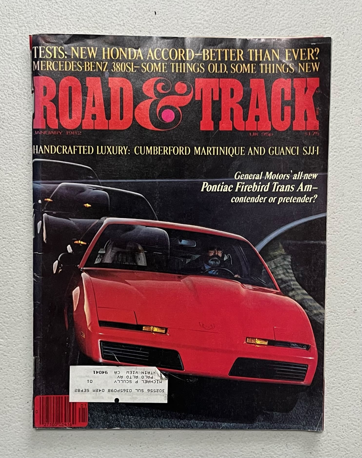 Jan '82 Road & Track magazine (1982 Z28/Trans Am article)